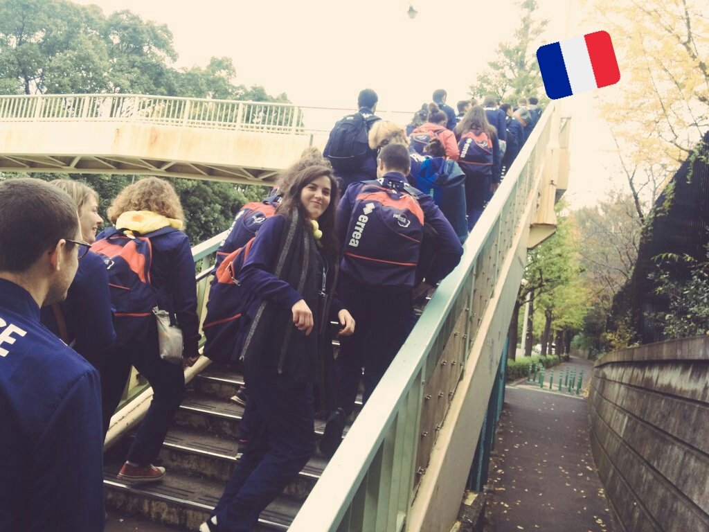 FFKinball's tweet photo. #Tokyo2017 🇫🇷
En route pour la salle de la compétition... 💪
#EquipeDeFrance https://t.co/GzqnactTgF