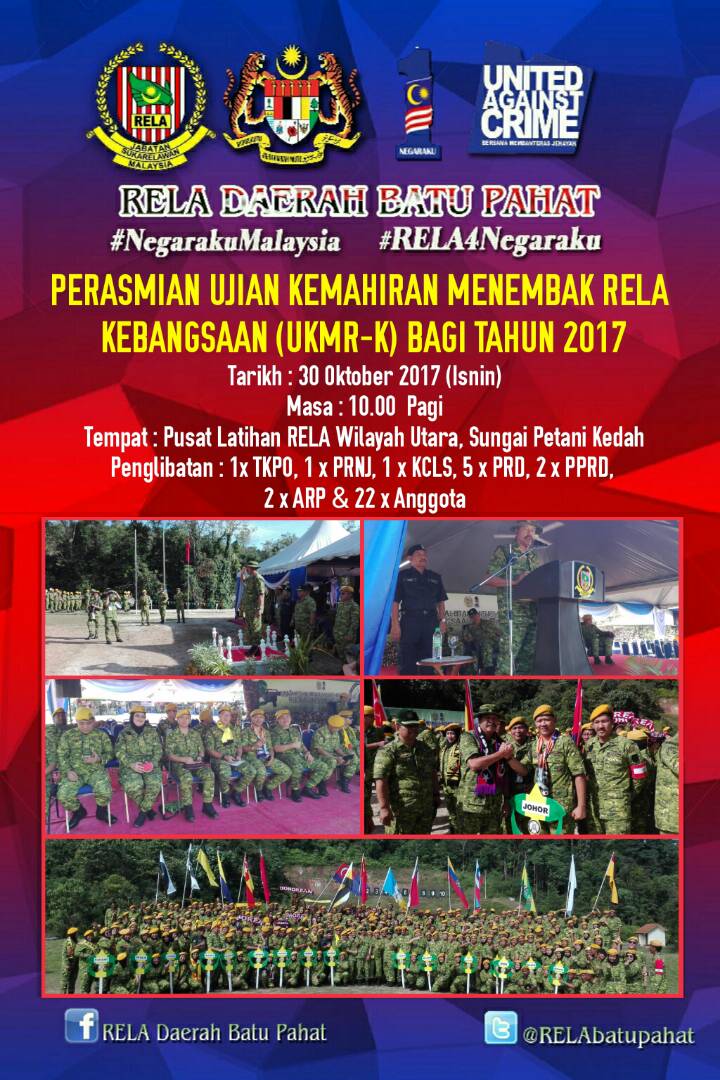 #ProgramAktiviti #UKMR-K <a href="/RELAbatupahat/">RELA Batu Pahat</a> DS <a href="/Zahid_Hamidi/">Zahid Hamidi</a> <a href="/zulkifliabidin/">Zul Abidin</a> <a href="/KDNPUTRAJAYA/">KDN🇲🇾</a> <a href="/relamalaysia/">relamalaysia</a> <a href="/msrz81/">MrNoName 🇲🇾</a>