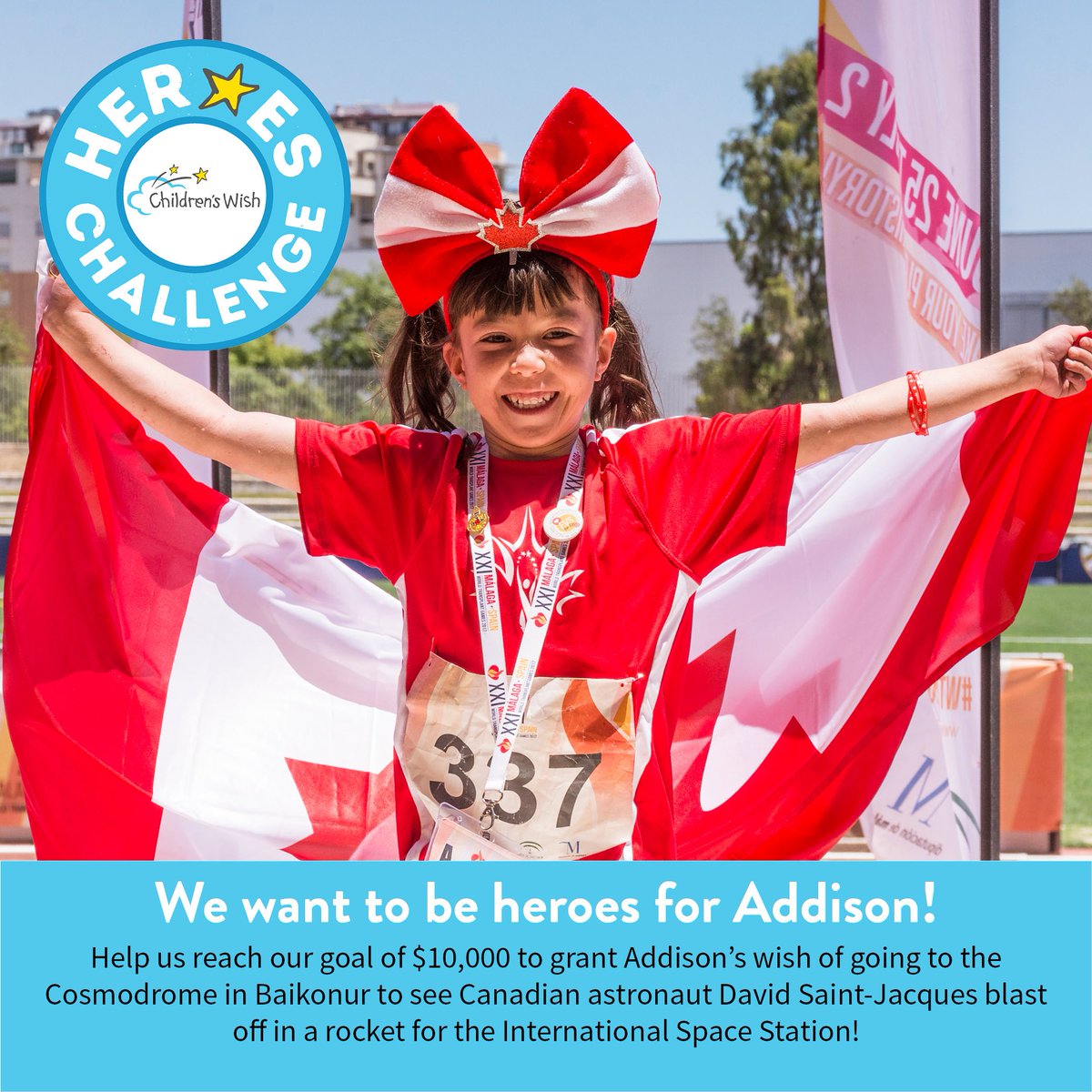 CWF_BC's tweet photo. Kudos to Team @GlobalBC for participating in #HeroesChallenge! They're on their way to granting Addison's wish! https://t.co/DWociH02pD