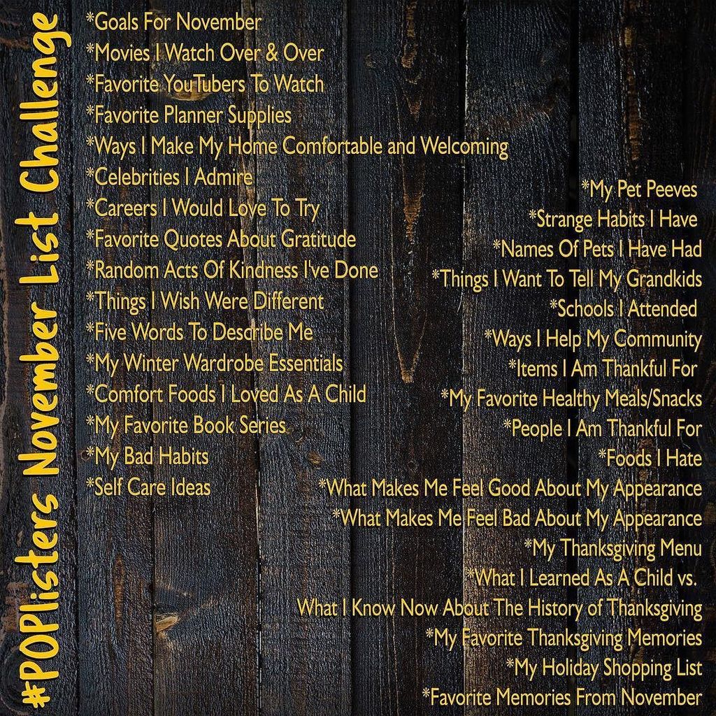 PplOverPlanners's tweet photo. #november #poplisters #listchallenge https://t.co/i6l0ZNtxDI