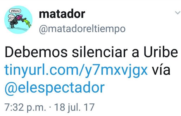 Andres38Oscar's tweet photo. Después dice el (@matadoreltiempo) que los Uribistas son los que provocan.

#MuchaRata https://t.co/NnN6y7dQwh