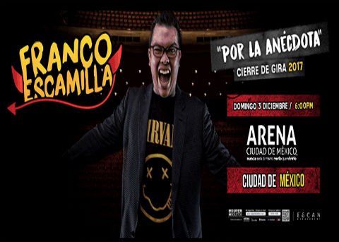 OpcionesPeri's tweet photo. Uno de los mejores #Standoperos del momento @franco_esca presenta su show el próximo 3 de Diciembre 6pm en la @ArenaCdMexico ¡No faltes! https://t.co/KJCsXK1ulU