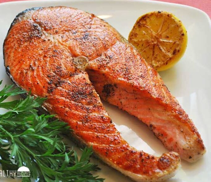 laxin7's tweet photo. @wallflowerbb it’s a salmon steak with whiskers https://t.co/tEB8VXsTjv