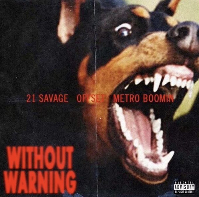 New Album Dropping Tonight at Midnight ??? @21savage #withoutwarning #HappyHalloween ⚔️?⚔️?⚔️?⚔️ https://t