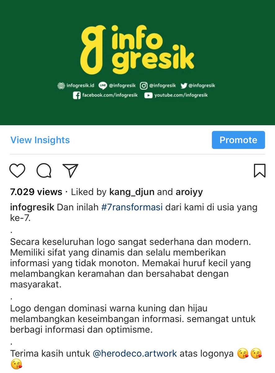 infoGRESIK's tweet photo. Inilah makna dari logo baru kami. Lebih sederhana dan dinamis. Digarap oleh Herodeco Artworks. Terima kasih banyak 😘 https://t.co/gFkWc4Dduw