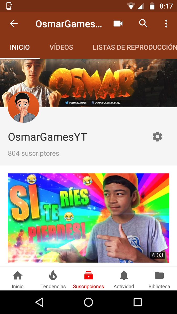 OsmarGaymer's tweet photo. 800 Subs❤😱 Gracias 7u7 https://t.co/J6crQYy4jC