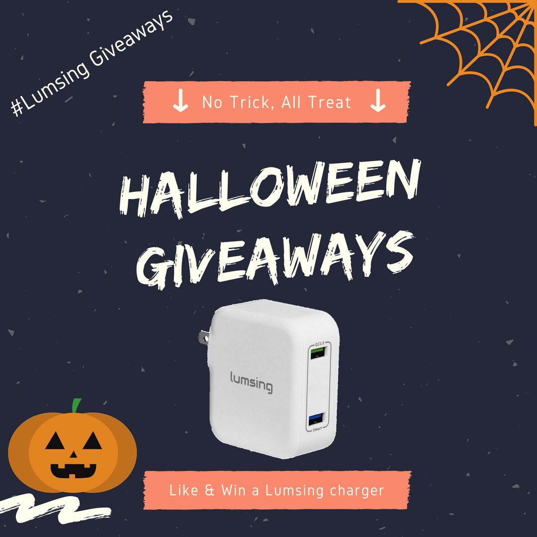 LumsingTM's tweet photo. Lumsing Halloween Giveaways!
Prize: 3*Lumsing Wall Charger.
Rules:
1. FOLLOW @LumsingTM &amp; LIKE this post
2. RT, @ 2+ friends
Ends on 11/7 https://t.co/gLM2N5jyPf