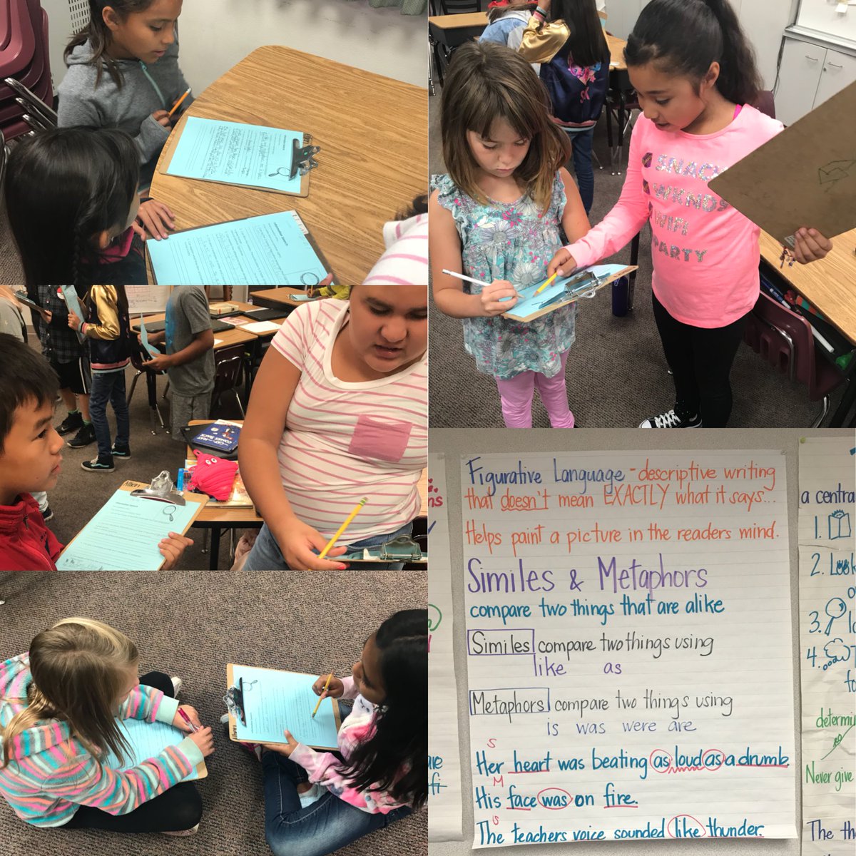 Agelu22's tweet photo. @bonniebishop_ strategy gets students to use classroom resources and each other to review figurative language https://t.co/Gsl2YH4IYF