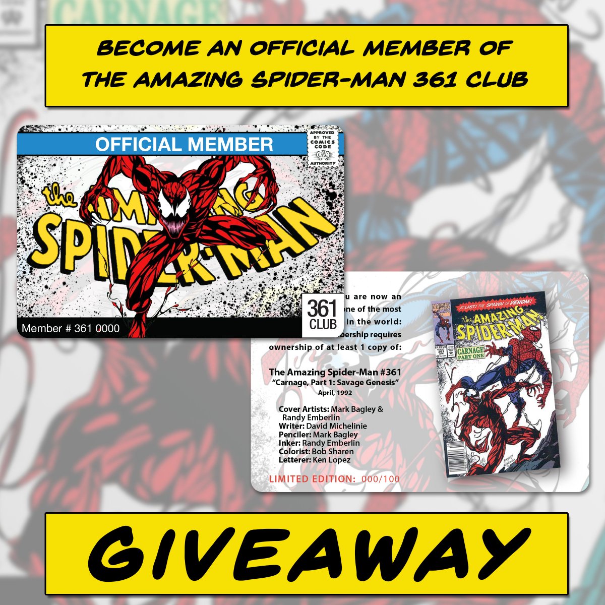 Jonathan_Greer_'s tweet photo. #Giveaway: Newest member card #ASM361 on my #facebook group: I Love #comicbook Stuff.
https://t.co/DWILf0BSCY #Venom #carnage #spiderman https://t.co/pP91jIZy8R
