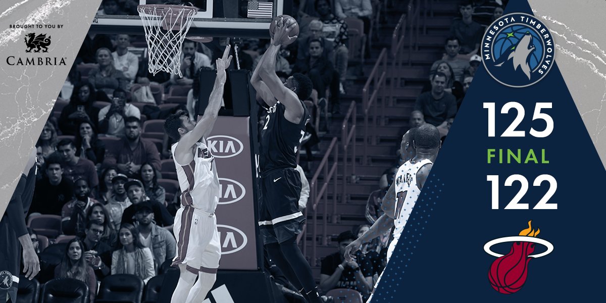 Timberwolves's tweet photo. What a WIN in overtime! #AllEyesNorth https://t.co/hIP8iTrgM2