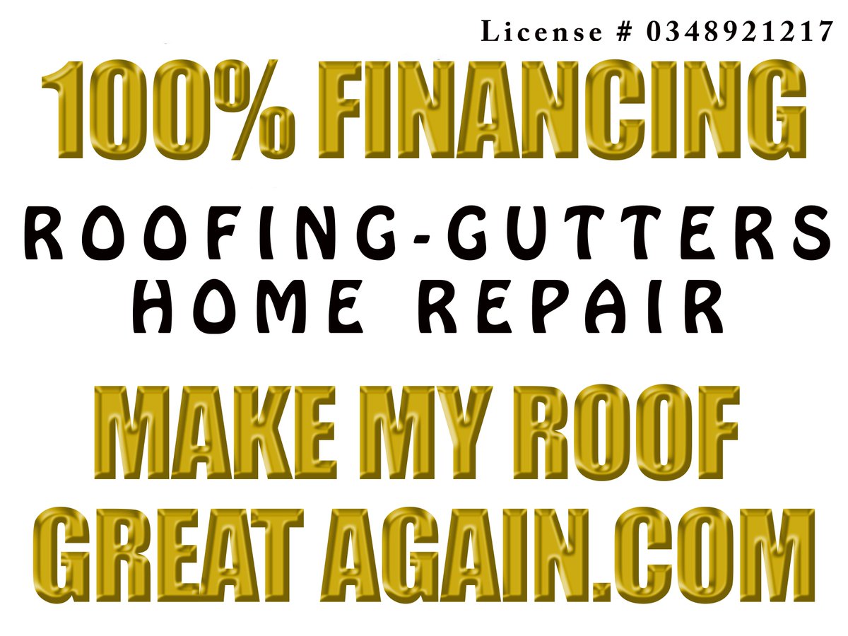 Acumenroofing's tweet photo. 100% Financing! Roofing Gutters Home Repair! https://t.co/nz6hezlIPd #gutterfinancing #homerepairfinancing #makemyroofgreatagain https://t.co/KQI8GcOD8v
