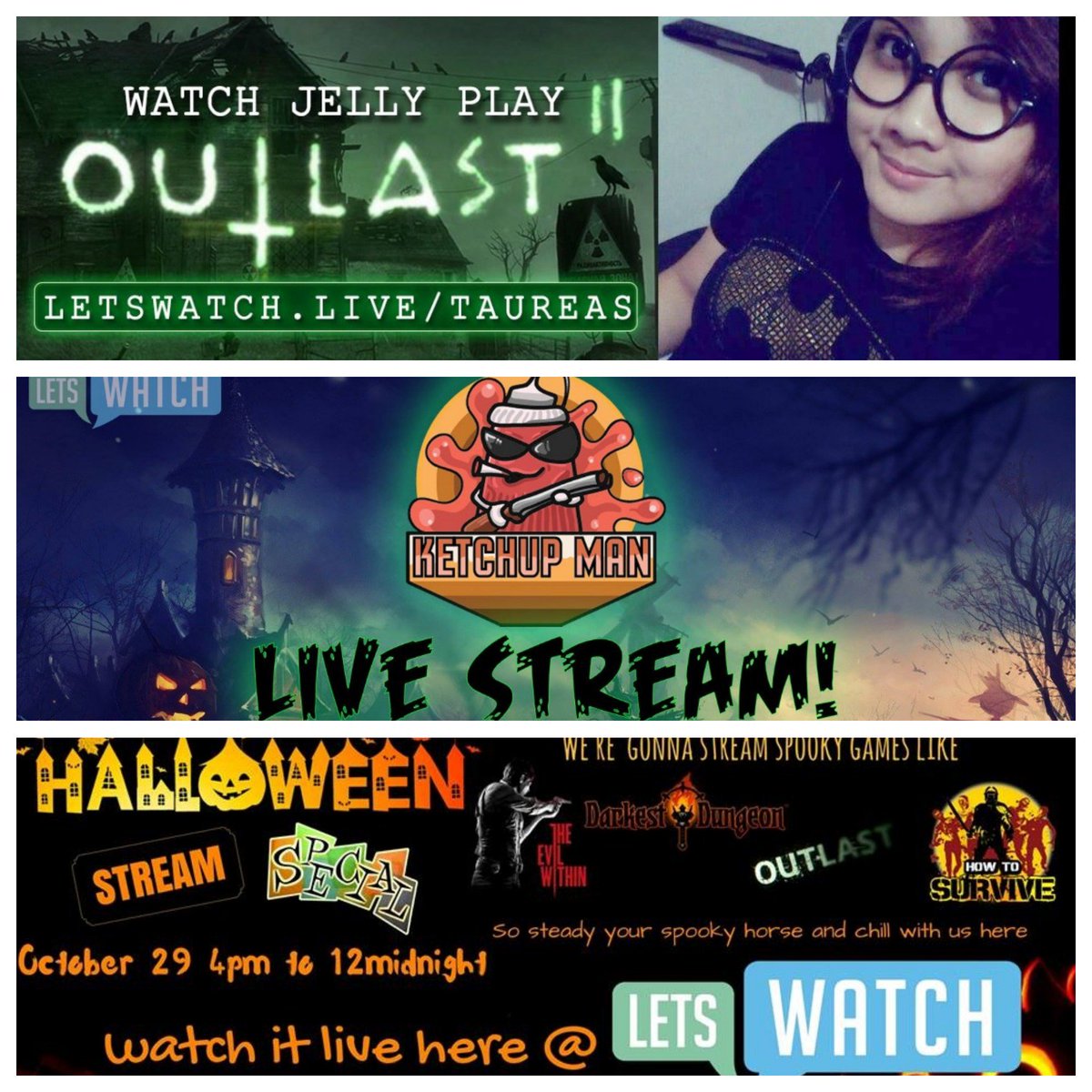 LetsWatch_Live's tweet photo. Halloween celebration was a blast! 🎃 Special thanks to our #streamers for their outstanding work! #LetsWatch #LetsWatchLive #Halloween2017 https://t.co/b9o49HPOxq