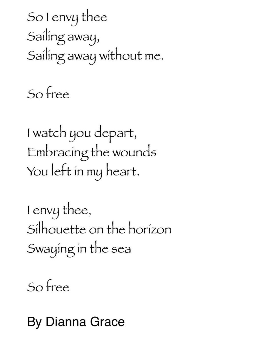 NikonGirl75's tweet photo. So Free

#PoemPeriod    ‘Envy’ https://t.co/JYBK9wzy4I