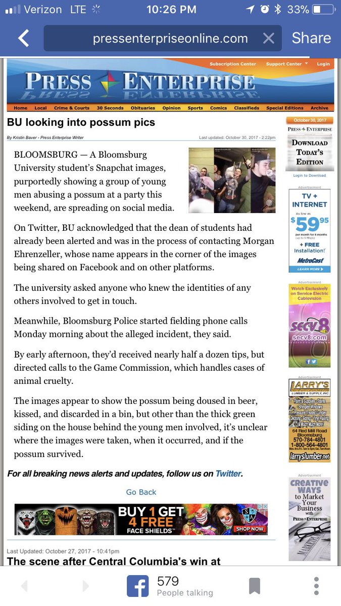 thriveonchange's tweet photo. Ashamed and embarrassed by the shameful mistreatment&amp;abuse of animals that occurred at @BloomsburgU this weekend @PatToomey @CNN @NBCNews https://t.co/1eWYKoUsa4