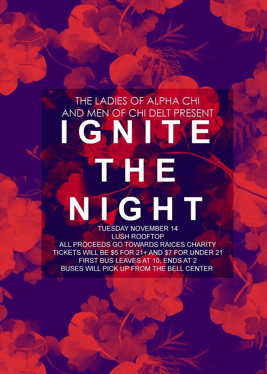 AXLambda's tweet photo. Join us and @ChiDeltaTau for our annual Ignite the Night philanthropy event! Tickets on sale in Coates from 10AM-2PM all next week! https://t.co/elCEQYTbG7