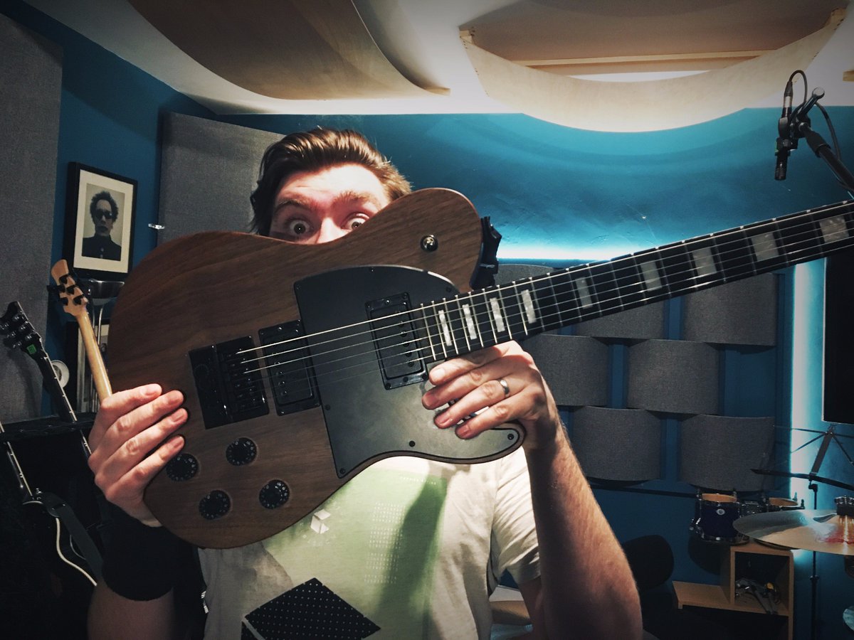 Endorsement Alert @jerichoguitars @bkpickups! Paul's ecstatic behind his new Walnut Fusion 6 customised with Ragnarok &amp; Cold Sweat pickups!!