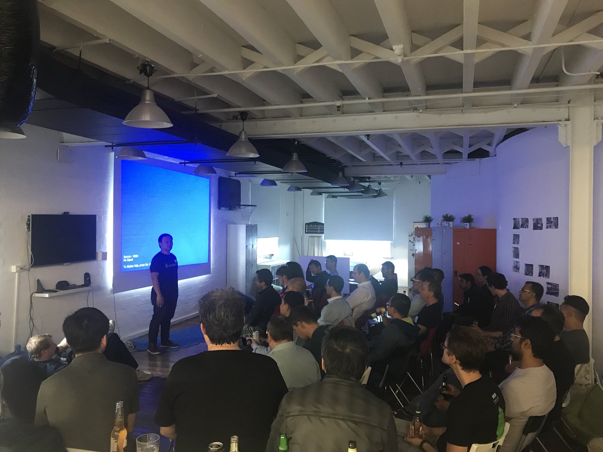 Smartdrive78's tweet photo. Great turn out tonight @MongoDB MUG in #sydney #mongodb #mug talks from @ticktek and @dbkoda https://t.co/MbPJYXCUwR