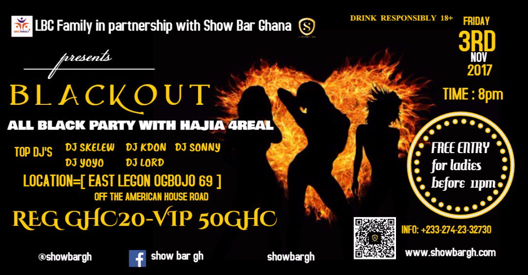 kojomorganpadi's tweet photo. @officiallbcfam  x @ShowBarGh 
#BLACKOUT https://t.co/PtN6KsWegM