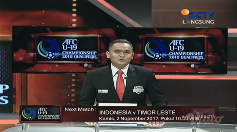 SCTV's tweet photo. Terima kasih telah menyaksikan pertandingan hari ini. Saksikan Indonesia VS Timor Leste
Kamis, 2 Nov pkl 10.00 WIB
#TimnasDay #AFCU19SCTV https://t.co/GpuxwCgixI