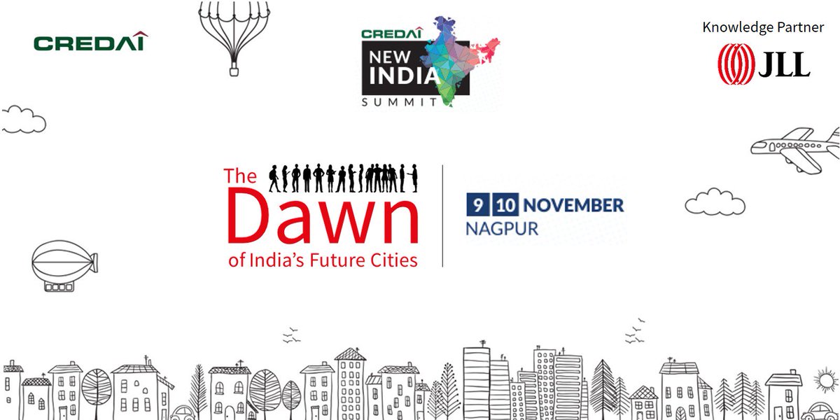 #JLLIndia is delighted to be Knowledge Partner for the #CREDAINewIndiaSummit 2017, Nagpur. Read more: lnkd.in/fEr2qNK #JLLIndiaKnowledgePartner