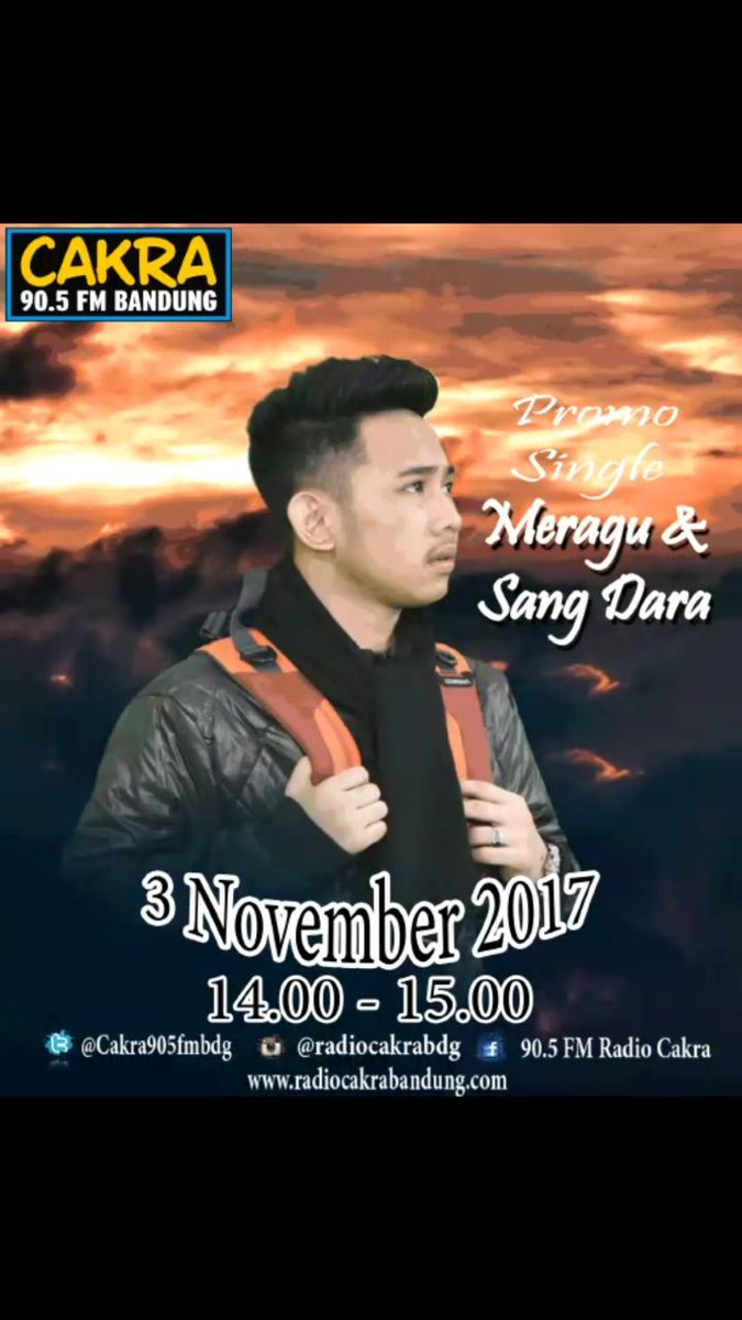 Alhamdulillah Jangan lupa yah pantengin Radio @Cakra905FMBdg ada <a href="/DA3_Rafly/">Muh.Rafly Heriawan</a> promo duahitsnya #Meragu &amp; #SangDara 3 nov 2017 pkl 14:00-15:00