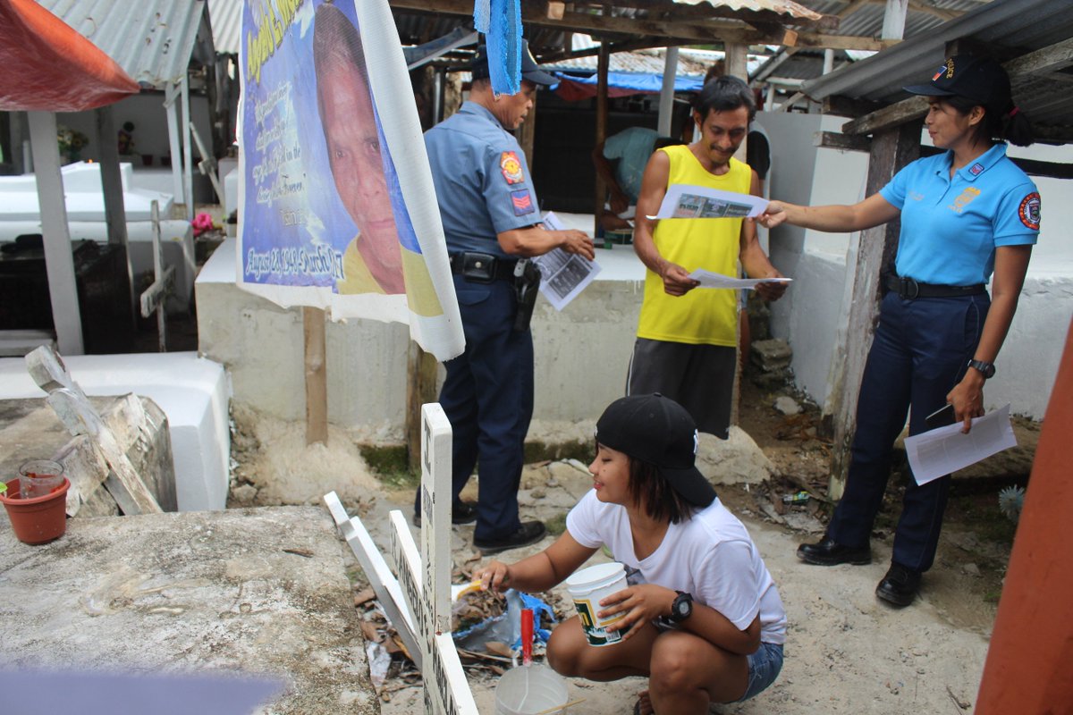 Personnel of this station conducted flyers distribution  to promote &amp;ensure a successful observance of All Saints and All Soul's Day.