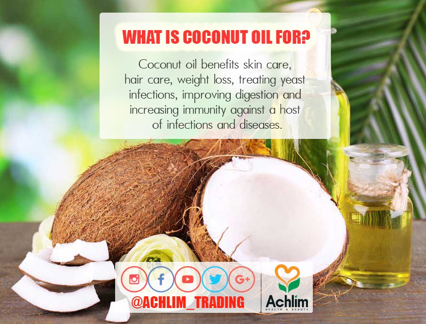 AchlimBeauty's tweet photo. What is COCONUT OIL for? 
Find out more: https://t.co/d02jpGY5cc
#CoconutOil #NaturalOil #OrganicCoconut #Coconut https://t.co/3i0FJKkp8r