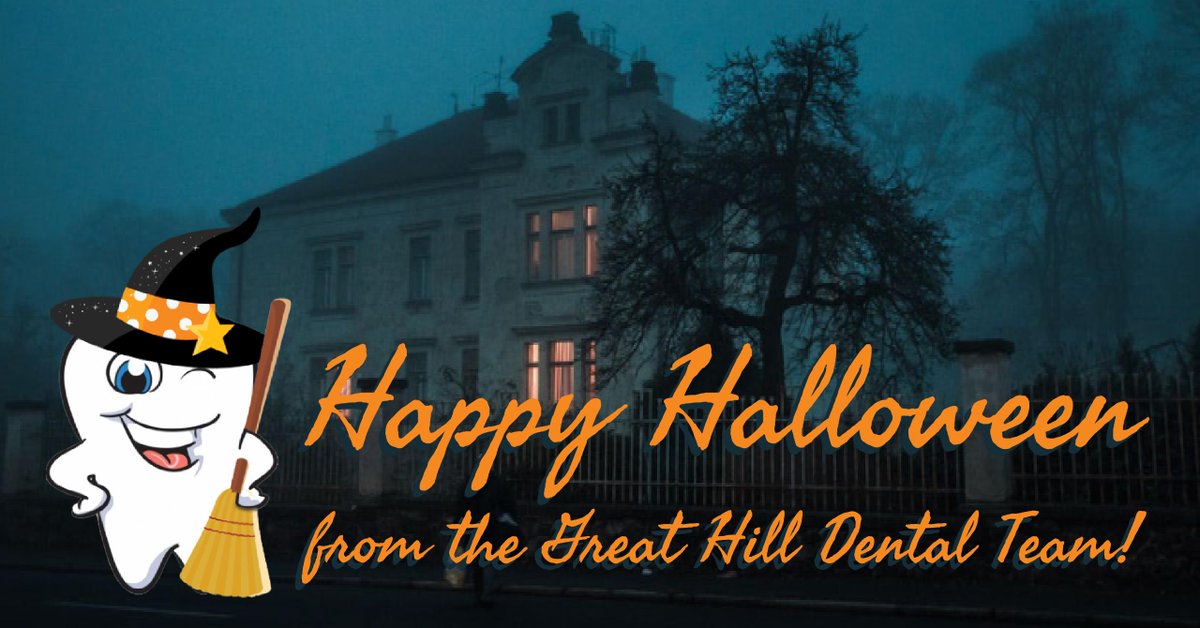 GHD_Somerville's tweet photo. Happy Halloween from Great Hill Dental! Remember; limit the treats &amp; always brush your teeth after savoring your sweets!  
.
.
#Halloweenfun https://t.co/7AOMK6j6xA