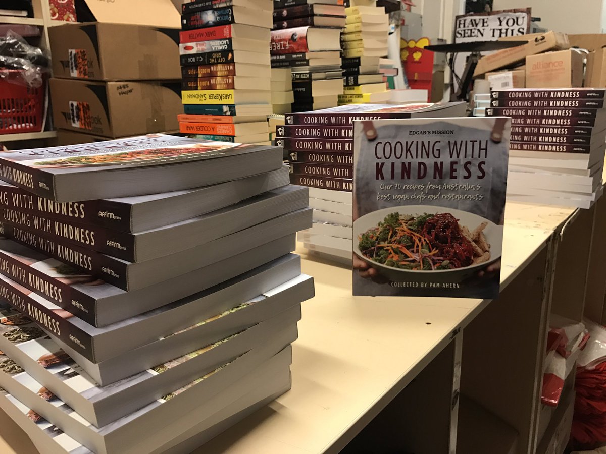 book_snoop's tweet photo. Yummy look what has just arrived at @dymocksbrisbane @AffirmPress #CookingWithKindness @edgarsmission @HachetteAus https://t.co/pLBc7xTmaM