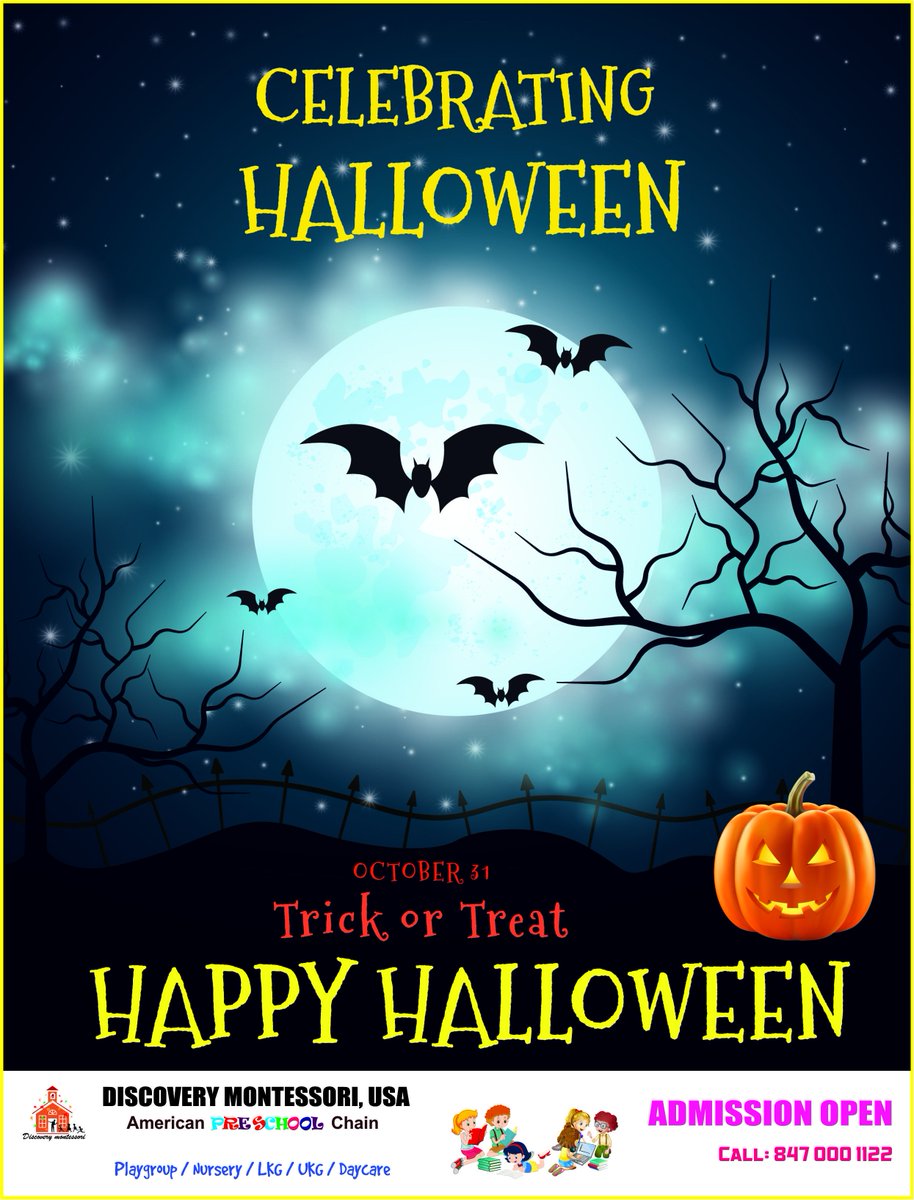 DmpsHeadoffice's tweet photo. #DMPS #Discovery #Montessori #Preschool, USA American Preschool Chain in #India Celebrating #Halloween Day "Trick or Treat" #Happyhalloween https://t.co/vAvpEWXvhz