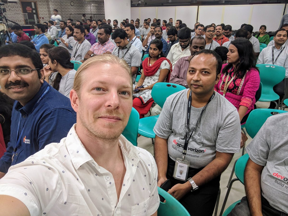 caseywest's tweet image. I&apos;m excited to be a part of #devopsVZ here in Chennai! Packed house!