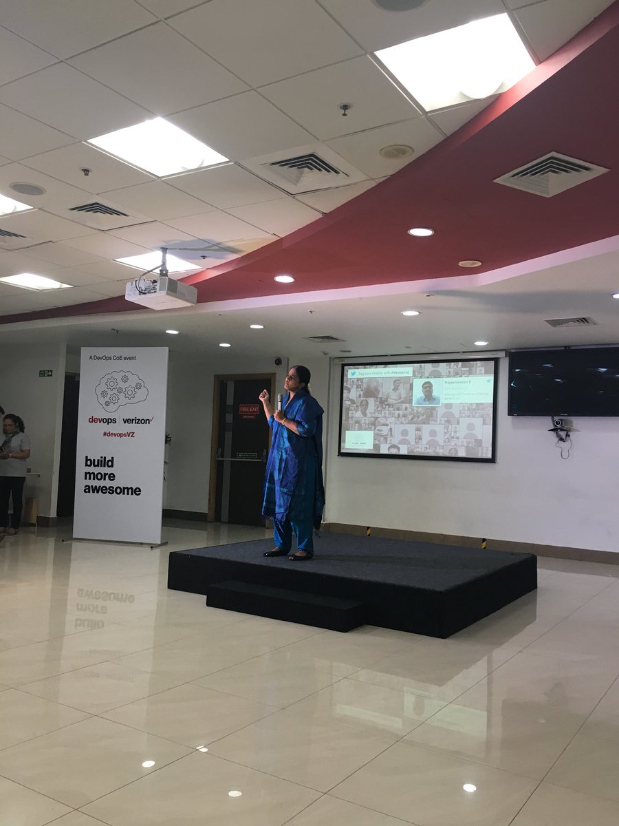 balaad's tweet photo. Kalyani kicking-off the event  to a great start #devopsvz https://t.co/R15aNMvaD2