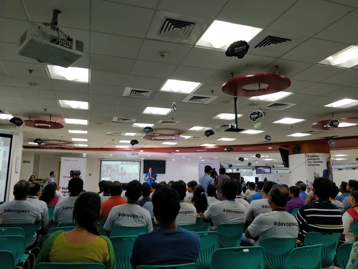 chandralive's tweet photo. #DevOpsVZ . Exciting start to DevOps day at Chennai with @kalyaniagain kicking it off! https://t.co/sk4Mab7dn5