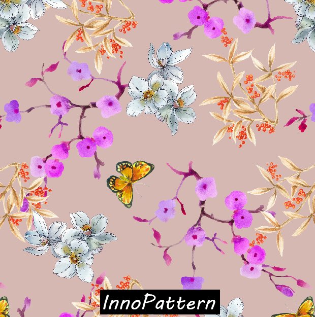 InnoPattern's tweet image. Brand new pattern #design: #Flower design
Butterfly flying around the #florals
Like and share it