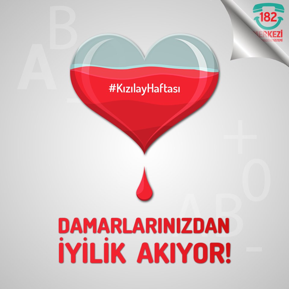 Kan bağışında bulunarak bir insanın hayata tutunmasına yardımcı olun. Unutmayın, damarımızdan iyilik akıyor. <a href="/TurkKizilayi/">Kızılay</a> #kızılayhaftası