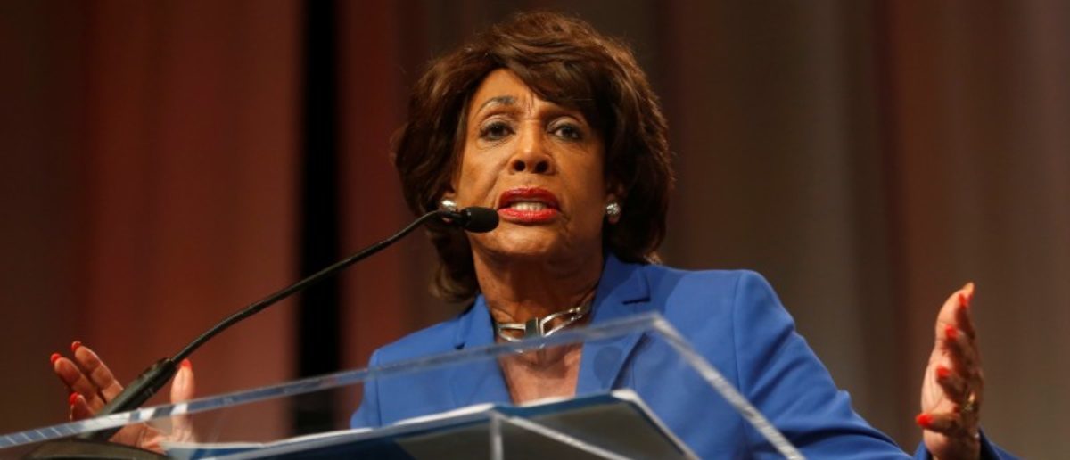 DailyCaller's tweet photo. WATCH: Maxine Waters Starts ‘Impeach 45’ Chant At Women’s Convention https://t.co/RuhmNovmwX https://t.co/dQJCMgfaHm