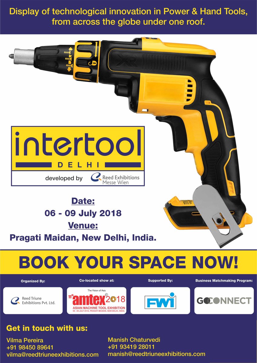 reed_triune's tweet photo. #tooling #exhibition in #delhi from 6-9 July 2018 #IntertoolDelhi, co-located with @amtexdelhi For more info visit: https://t.co/fT3i1nCgzl https://t.co/RwBI0ksfnc