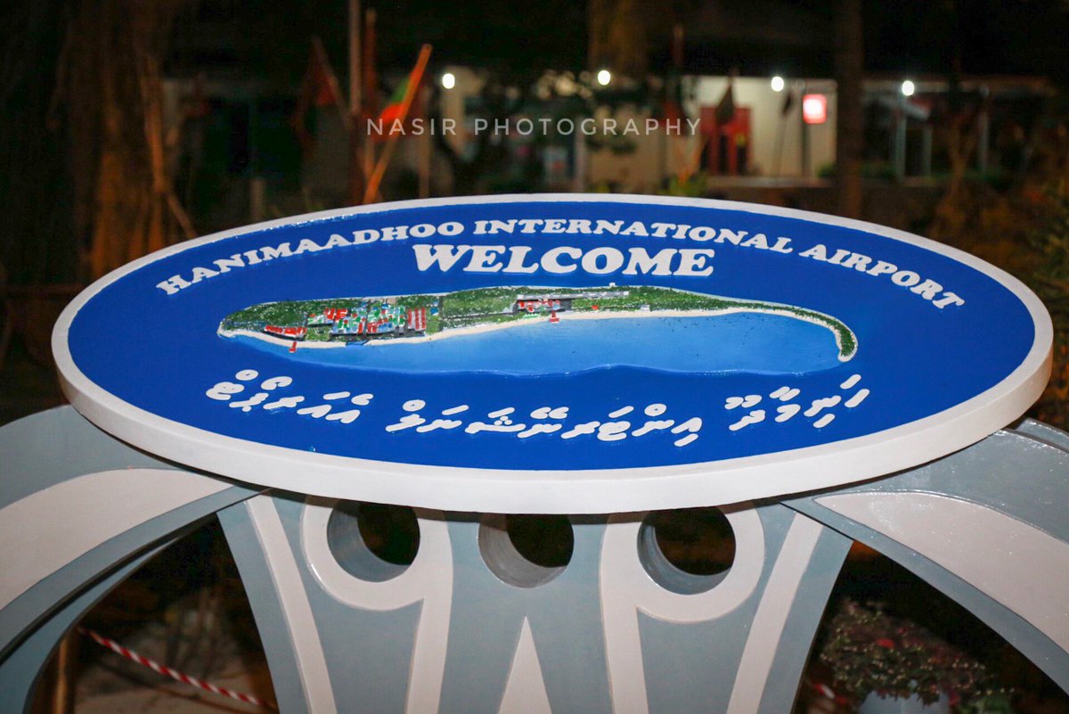 Hanimaadhoo international airport monument...!!! 27th anniversary celebration