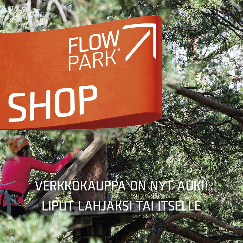 Verkkokauppamme on auki! Käy peremmälle: 
flowpark.fi/turku/oma-verk… #flowpark #seikkailupuisto #lahjakortti #lahjalippu #verkkokauppa