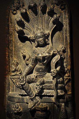 Mansā Devi from Pala era Bengal/Bihar, considered sister of Vasuki, wife of Jagatkāru: siddhi can lead to control over most deadly Naga-s.