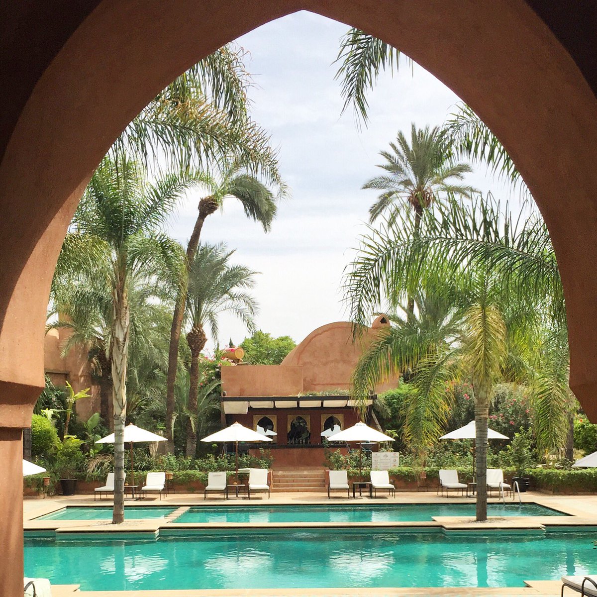 Good morning paradise! 🌴 #Marrakech #hotel #resort #pool #holiday #relax #luxuryhotel #travel #morocco