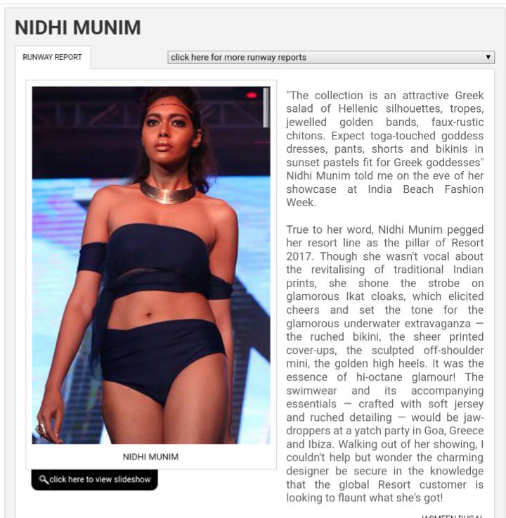 nidhi munim swimwear