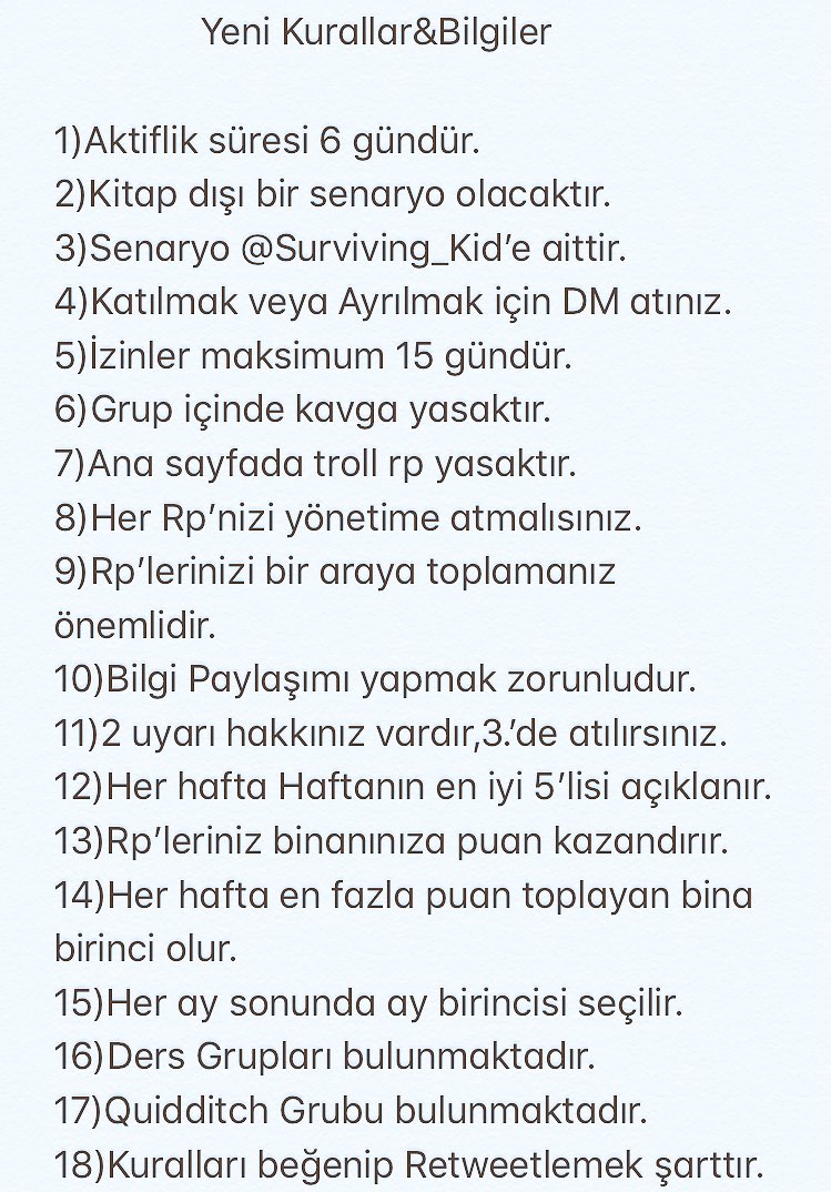 HogwartsTeamTR's tweet photo. Hogwarts Team Turkey Kuralları https://t.co/tSOCGiw4PA