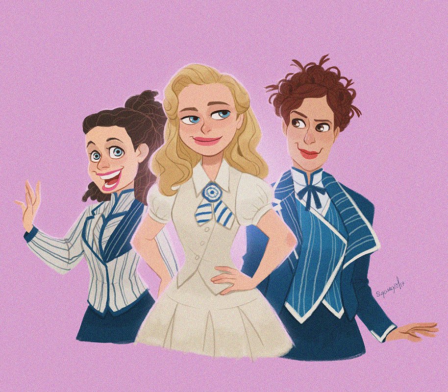 Late #WICKEDDAY art!
here's our favorite MEAN 'SHIZ' GIRLS.
#WickedMusical #Wicked #shiz #pfanee #galinda #shenshen #fanart #meangirls