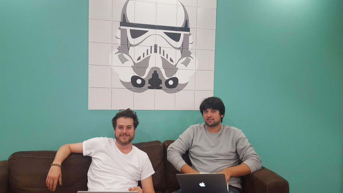 ShipprDelivery's tweet photo. Work in progress: @SyedRomain with @JackORabbit  "Que la force soit avec toi" #DarkVador 😉 at @co_station #startup https://t.co/5w02G0oUTu
