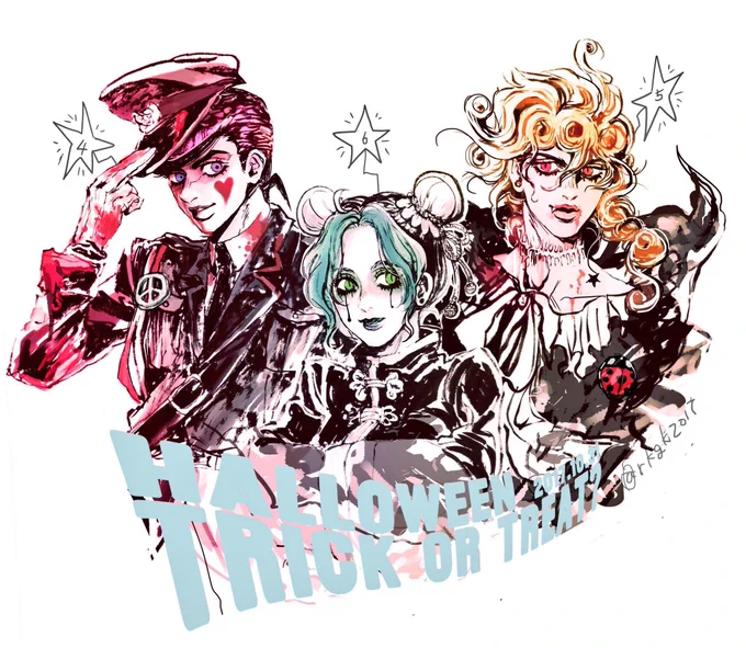 #JOJO版深夜の真剣お絵描き60分一本勝負   
お題:ハロウィン??? 