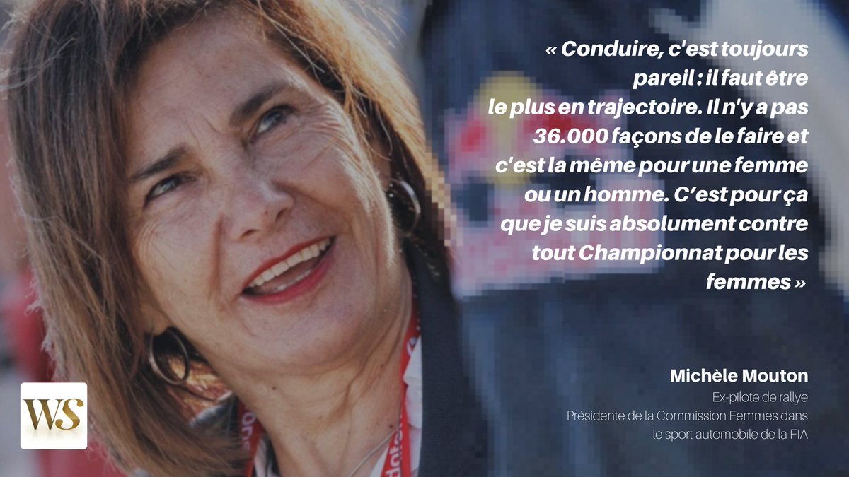 WomenSports_fr's tweet photo. #FocusWS Pour Michèle Mouton, créer un championnat de #F1 féminin n’est pas la solution pour + de femmes en Grand Prix. Source @AFPSport #WS https://t.co/XUmJMbfogB