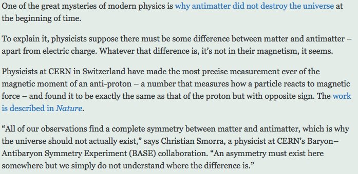 brent beshore on twitter universe shouldn t exist cern physicists