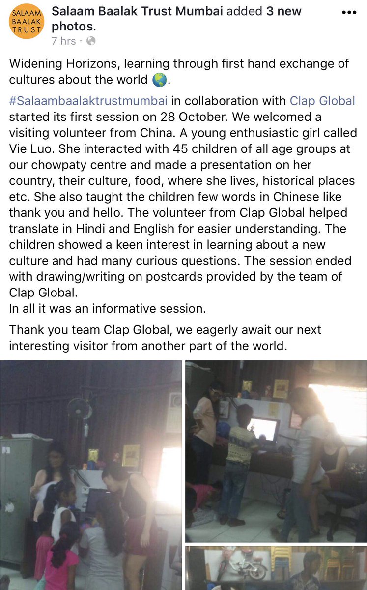 clapglobal's tweet photo. Thank you @Salaam_Baalak for the shout-out! We look forward to further collaborations! #testimonialtuesday #claptalks https://t.co/b0cM7M5f9U