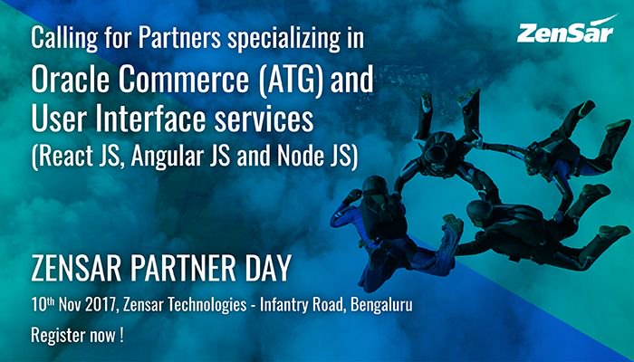 Zensar's tweet image. Join us at Zensar Partner Day as we expand our partner ecosystem. 
Register now:  zensar.co/2y6TBNi
#TechnologyPartners #OracleATG #UI